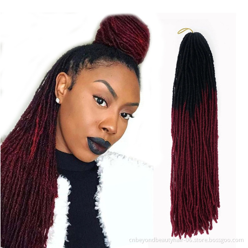 18inch Sister Locs Goddess Locs Full Handmade Dreadlocks Extension 26 strands Ombre Blonde Micro Faux locs Crochet Braids